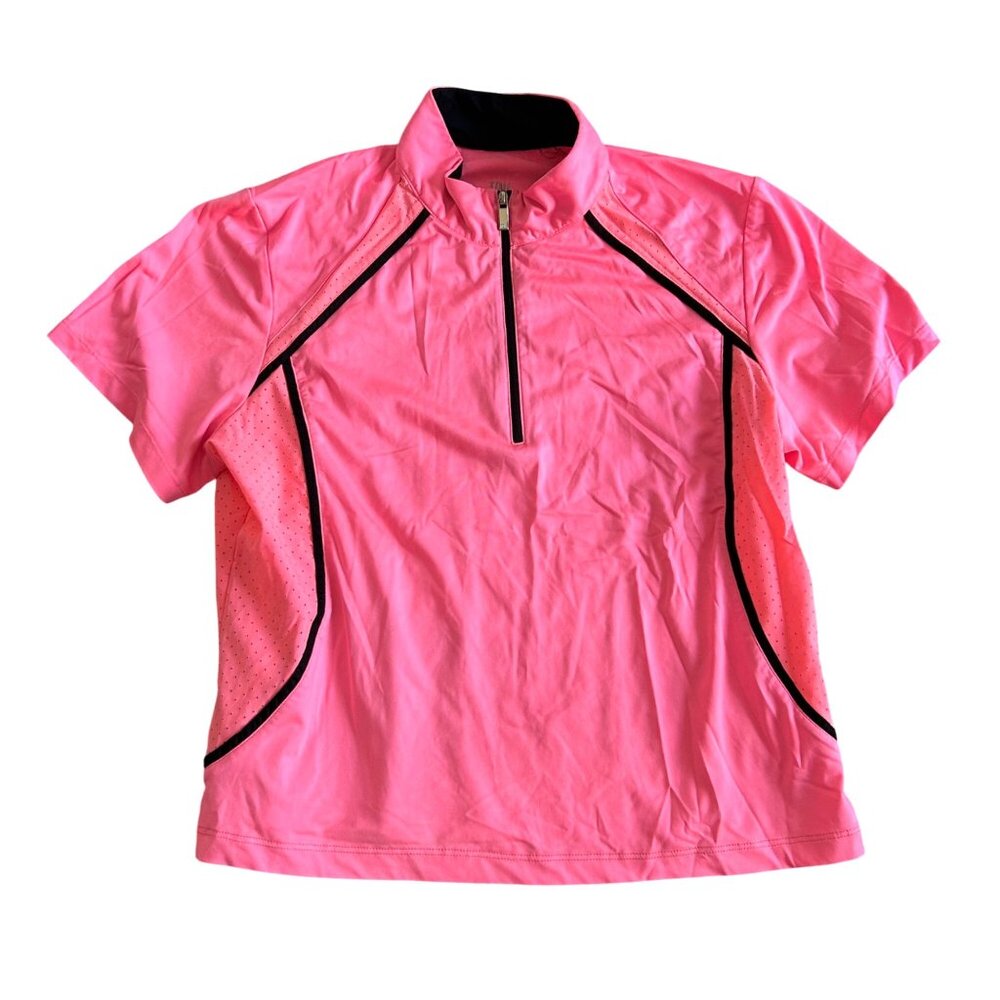 Tail Women's Sz Large Short Sleeve Quarter Zip Short Athletic Top